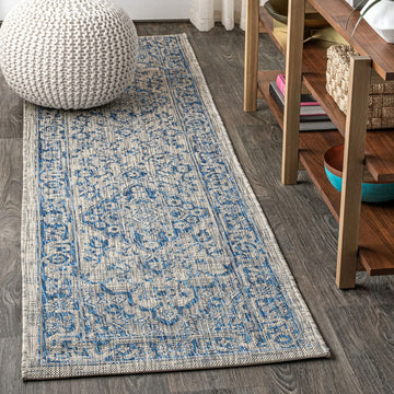Rozetta Boho Medallion Textured Weave Indoor/outdoor Area Rug